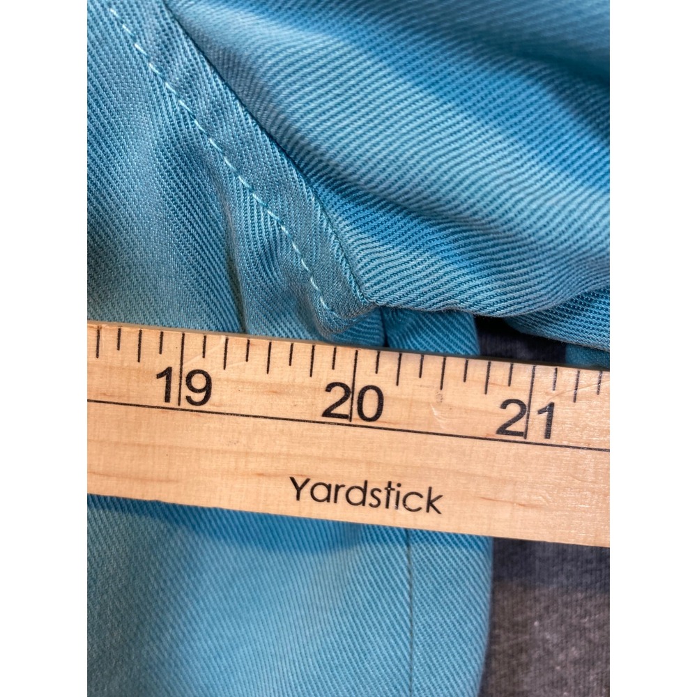 Coldwater Creek Womens Aqua Blue 100% Tencel Button Front Jacket Size M H22010 - Picture 7 of 11